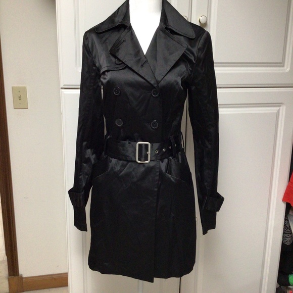 Iz Byer Jackets & Blazers - IZ Byer Black Trench Coat Med